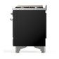 ILVE Majestic III 60-Inch Dual Fuel Range with 7 Sealed Burners + Griddle + French Top, 5.8 cu. ft. Oven, Glossy Black with Chrome Trim, Natural Gas, Triple Glass Door, UM60FSNR3BKC