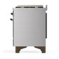 ILVE Majestic III 60-Inch Dual Fuel Range with 7 Sealed Burners + Griddle + French Top, 5.8 cu. ft. Oven, Stainless Steel with Burnished Trim, Liquid Propane, Triple Glass Door, UM60FSNR3SSBLP