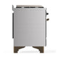 ILVE Majestic III 60-Inch Dual Fuel Range with 7 Sealed Burners + Griddle + French Top, 5.8 cu. ft. Oven, Stainless Steel with Burnished Trim, Natural Gas, Triple Glass Door, UM60FSNR3SSB