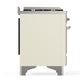 ILVE Majestic III 60-Inch Dual Fuel Range with 7 Sealed Burners + Griddle + French Top, 5.8 cu. ft. Oven, Antique White with Chrome Trim, Natural Gas, Solid Door, UM60FSQNR3AWC