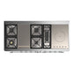 ILVE Majestic III 60-Inch Dual Fuel Range with 7 Sealed Burners + Griddle + French Top, 5.8 cu. ft. Oven, Mightnight Blue with Chrome Trim, Natural Gas, Solid Door, UM60FSQNR3MBC