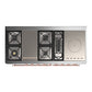 ILVE Majestic III 60-Inch Dual Fuel Range with 7 Sealed Burners + Griddle + French Top, 5.8 cu. ft. Oven, Mightnight Blue with Copper Trim, Natural Gas, Solid Door, UM60FSQNR3MBP