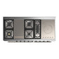 ILVE Majestic III 60-Inch Dual Fuel Range with 7 Sealed Burners + Griddle + French Top, 5.8 cu. ft. Oven, Matte Graphite with Burnished Trim, Natural Gas, Solid Door, UM60FSQNR3MGB