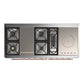 ILVE Majestic III 60-Inch Dual Fuel Range with 7 Sealed Burners + Griddle + French Top, 5.8 cu. ft. Oven, Matte Graphite with Copper Trim, Liquid Propane, Solid Door, UM60FSQNR3MGPLP