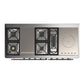 ILVE Majestic III 60-Inch Dual Fuel Range with 7 Sealed Burners + Griddle + French Top, 5.8 cu. ft. Oven, Stainless Steel with Burnished Trim, Liquid Propane, Solid Door, UM60FSQNR3SSBLP