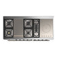 ILVE Majestic III 60-Inch Dual Fuel Range with 7 Sealed Burners + Griddle + French Top, 5.8 cu. ft. Oven, White with Burnished Trim, Natural Gas, Solid Door, UM60FSQNR3WHB