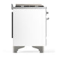 ILVE Majestic III 60-Inch Dual Fuel Range with 7 Sealed Burners + Griddle + French Top, 5.8 cu. ft. Oven, White with Chrome Trim, Liquid Propane, Solid Door, UM60FSQNR3WHCLP