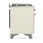 ILVE Majestic III 40-Inch Dual Fuel Range with 6 Sealed Burners + Griddle, 3.82 cu. ft. Oven, Antique White with Chrome Trim, Liquid Propane, Triple Glass Door, UMD40FNR3AWCLP