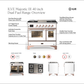 ILVE Majestic III 40-Inch Dual Fuel Range with 6 Sealed Burners + Griddle, 3.82 cu. ft. Oven, Antique White with Chrome Trim, Liquid Propane, Triple Glass Door, UMD40FNR3AWCLP