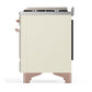 ILVE Majestic III 40-Inch Dual Fuel Range with 6 Sealed Burners + Griddle, 3.82 cu. ft. Oven, Antique White with Copper Trim, Natural Gas, Triple Glass Door, UMD40FNR3AWP