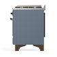 ILVE Majestic III 40-Inch Dual Fuel Range with 6 Sealed Burners + Griddle, 3.82 cu. ft. Oven, Blue Grey with Burnished Trim, Natural Gas, Triple Glass Door, UMD40FNR3BGB