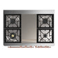 ILVE Majestic III 40-Inch Dual Fuel Range with 6 Sealed Burners + Griddle, 3.82 cu. ft. Oven, Blue Grey with Copper Trim, Natural Gas, Triple Glass Door, UMD40FNR3BGP