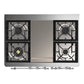 ILVE Majestic III 40-Inch Dual Fuel Range with 6 Sealed Burners + Griddle, 3.82 cu. ft. Oven, Burgundy with Chrome Trim, Natural Gas, Triple Glass Door, UMD40FNR3BUC
