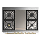 ILVE Majestic III 40-Inch Dual Fuel Range with 6 Sealed Burners + Griddle, 3.82 cu. ft. Oven, Burgundy with Brass Trim, Liquid Propane, Triple Glass Door, UMD40FNR3BUGLP