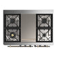 ILVE Majestic III 40-Inch Dual Fuel Range with 6 Sealed Burners + Griddle, 3.82 cu. ft. Oven, Mightnight Blue with Burnished Trim, Liquid Propane, Triple Glass Door, UMD40FNR3MBBLP