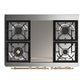 ILVE Majestic III 40-Inch Dual Fuel Range with 6 Sealed Burners + Griddle, 3.82 cu. ft. Oven, Stainless Steel with Brass Trim, Liquid Propane, Triple Glass Door, UMD40FNR3SSGLP