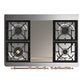 ILVE Majestic III 40-Inch Dual Fuel Range with 6 Sealed Burners + Griddle, 3.82 cu. ft. Oven, Stainless Steel with Copper Trim, Natural Gas, Triple Glass Door, UMD40FNR3SSP
