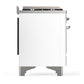 ILVE Majestic III 40-Inch Dual Fuel Range with 6 Sealed Burners + Griddle, 3.82 cu. ft. Oven, White with Chrome Trim, Liquid Propane, Triple Glass Door, UMD40FNR3WHCLP