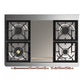 ILVE Majestic III 40-Inch Dual Fuel Range with 6 Sealed Burners + Griddle, 3.82 cu. ft. Oven, Glossy Black with Copper Trim, Liquid Propane, Solid Door, UMD40FQNR3BKPLP