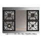ILVE Majestic III 40-Inch Dual Fuel Range with 6 Sealed Burners + Griddle, 3.82 cu. ft. Oven, Emerald Green with Chrome Trim, Natural Gas, Solid Door, UMD40FQNR3EGC