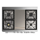 ILVE Majestic III 40-Inch Dual Fuel Range with 6 Sealed Burners + Griddle, 3.82 cu. ft. Oven, Mightnight Blue with Chrome Trim, Natural Gas, Solid Door, UMD40FQNR3MBC