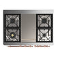 ILVE Majestic III 40-Inch Dual Fuel Range with 6 Sealed Burners + Griddle, 3.82 cu. ft. Oven, Matte Graphite with Copper Trim, Natural Gas, Solid Door, UMD40FQNR3MGP