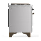 ILVE Majestic III 40-Inch Dual Fuel Range with 6 Sealed Burners + Griddle, 3.82 cu. ft. Oven, Stainless Steel with Burnished Trim, Natural Gas, Solid Door, UMD40FQNR3SSB