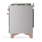 ILVE Majestic III 40-Inch Dual Fuel Range with 6 Sealed Burners + Griddle, 3.82 cu. ft. Oven, Stainless Steel with Copper Trim, Natural Gas, Solid Door, UMD40FQNR3SSP