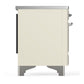 ILVE Majestic III 40-Inch Induction Range with 6 Induction Elements, 3.82 cu. ft. Oven, Antique White with Chrome Trim, Triple Glass Door, UMDIB40NR3AWC