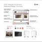 ILVE Majestic III 40-Inch Induction Range with 6 Induction Elements, 3.82 cu. ft. Oven, Antique White with Brass Trim, Triple Glass Door, UMDIB40NR3AWG