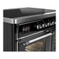 ILVE Majestic III 40-Inch Induction Range with 6 Induction Elements, 3.82 cu. ft. Oven, Glossy Black with Chrome Trim, Triple Glass Door, UMDIB40NR3BKC
