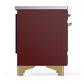 ILVE Majestic III 40-Inch Induction Range with 6 Induction Elements, 3.82 cu. ft. Oven, Burgundy with Brass Trim, Triple Glass Door, UMDIB40NR3BUG