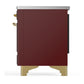 ILVE Majestic III 40-Inch Induction Range with 6 Induction Elements, 3.82 cu. ft. Oven, Burgundy with Brass Trim, Triple Glass Door, UMDIB40NR3BUG