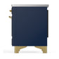ILVE Majestic III 40-Inch Induction Range with 6 Induction Elements, 3.82 cu. ft. Oven, Mightnight Blue with Brass Trim, Triple Glass Door, UMDIB40NR3MBG