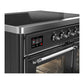 ILVE Majestic III 40-Inch Induction Range with 6 Induction Elements, 3.82 cu. ft. Oven, Matte Graphite with Chrome Trim, Triple Glass Door, UMDIB40NR3MGC