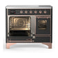 ILVE Majestic III 40-Inch Induction Range with 6 Induction Elements, 3.82 cu. ft. Oven, Matte Graphite with Copper Trim, Triple Glass Door, UMDIB40NR3MGP