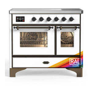 ILVE Majestic III 40-Inch Induction Range with 6 Induction Elements, 3.82 cu. ft. Oven, RAL with Burnished Trim, Triple Glass Door, UMDIB40NR3RAB