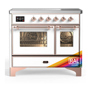ILVE Majestic III 40-Inch Induction Range with 6 Induction Elements, 3.82 cu. ft. Oven, RAL with Copper Trim, Triple Glass Door, UMDIB40NR3RAP