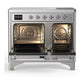 ILVE Majestic III 40-Inch Induction Range with 6 Induction Elements, 3.82 cu. ft. Oven, Stainless Steel with Chrome Trim, Triple Glass Door, UMDIB40NR3SSC