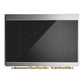 ILVE Majestic III 40-Inch Induction Range with 6 Induction Elements, 3.82 cu. ft. Oven, White with Brass Trim, Triple Glass Door, UMDIB40NR3WHG