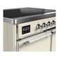 ILVE Majestic III 40-Inch Induction Range with 6 Induction Elements, 3.82 cu. ft. Oven, Antique White with Chrome Trim, Solid Door, UMDIB40QNR3AWC
