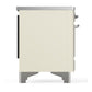 ILVE Majestic III 40-Inch Induction Range with 6 Induction Elements, 3.82 cu. ft. Oven, Antique White with Chrome Trim, Solid Door, UMDIB40QNR3AWC