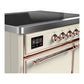 ILVE Majestic III 40-Inch Induction Range with 6 Induction Elements, 3.82 cu. ft. Oven, Antique White with Copper Trim, Solid Door, UMDIB40QNR3AWP