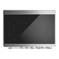 ILVE Majestic III 40-Inch Induction Range with 6 Induction Elements, 3.82 cu. ft. Oven, Glossy Black with Chrome Trim, Solid Door, UMDIB40QNR3BKC