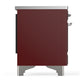 ILVE Majestic III 40-Inch Induction Range with 6 Induction Elements, 3.82 cu. ft. Oven, Burgundy with Chrome Trim, Solid Door, UMDIB40QNR3BUC