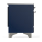 ILVE Majestic III 40-Inch Induction Range with 6 Induction Elements, 3.82 cu. ft. Oven, Mightnight Blue with Chrome Trim, Solid Door, UMDIB40QNR3MBC