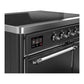 ILVE Majestic III 40-Inch Induction Range with 6 Induction Elements, 3.82 cu. ft. Oven, Matte Graphite with Chrome Trim, Solid Door, UMDIB40QNR3MGC