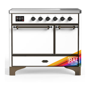 ILVE Majestic III 40-Inch Induction Range with 6 Induction Elements, 3.82 cu. ft. Oven, RAL with Burnished Trim, Solid Door, UMDIB40QNR3RAB