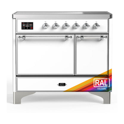 ILVE Majestic III 40-Inch Induction Range with 6 Induction Elements, 3.82 cu. ft. Oven, RAL with Chrome Trim, Solid Door, UMDIB40QNR3RAC