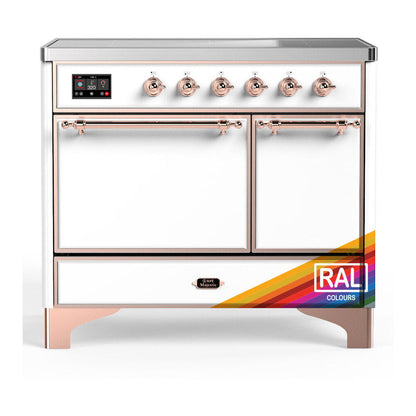 ILVE Majestic III 40-Inch Induction Range with 6 Induction Elements, 3.82 cu. ft. Oven, RAL with Copper Trim, Solid Door, UMDIB40QNR3RAP